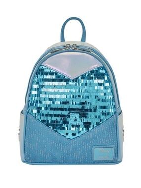 NWT Loungefly Disney Frozen Princess Elsa Glitter Sequin Cosplay Mini Backpack